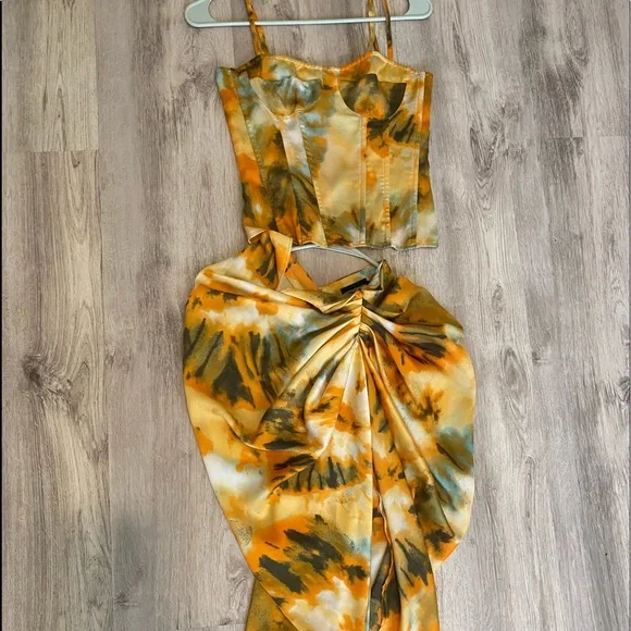 PrettyLittleThing Dresses Pretty Little Thing Orange Tie Dye